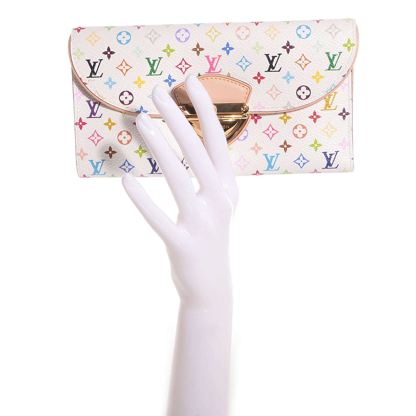Monogram Multicolor Eugenie Wallet White