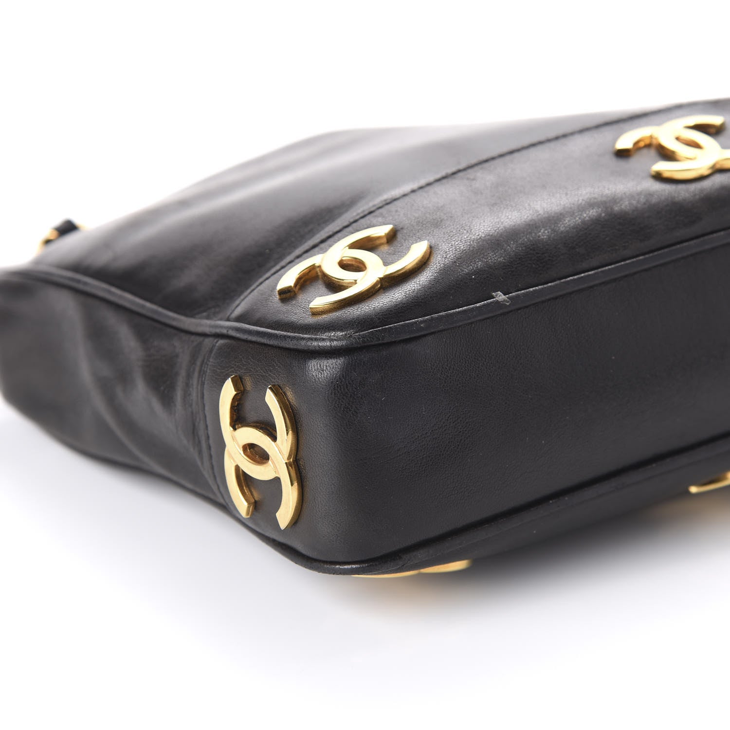 Chanel Lambskin CC Shoulder Bag Black 6 of 11