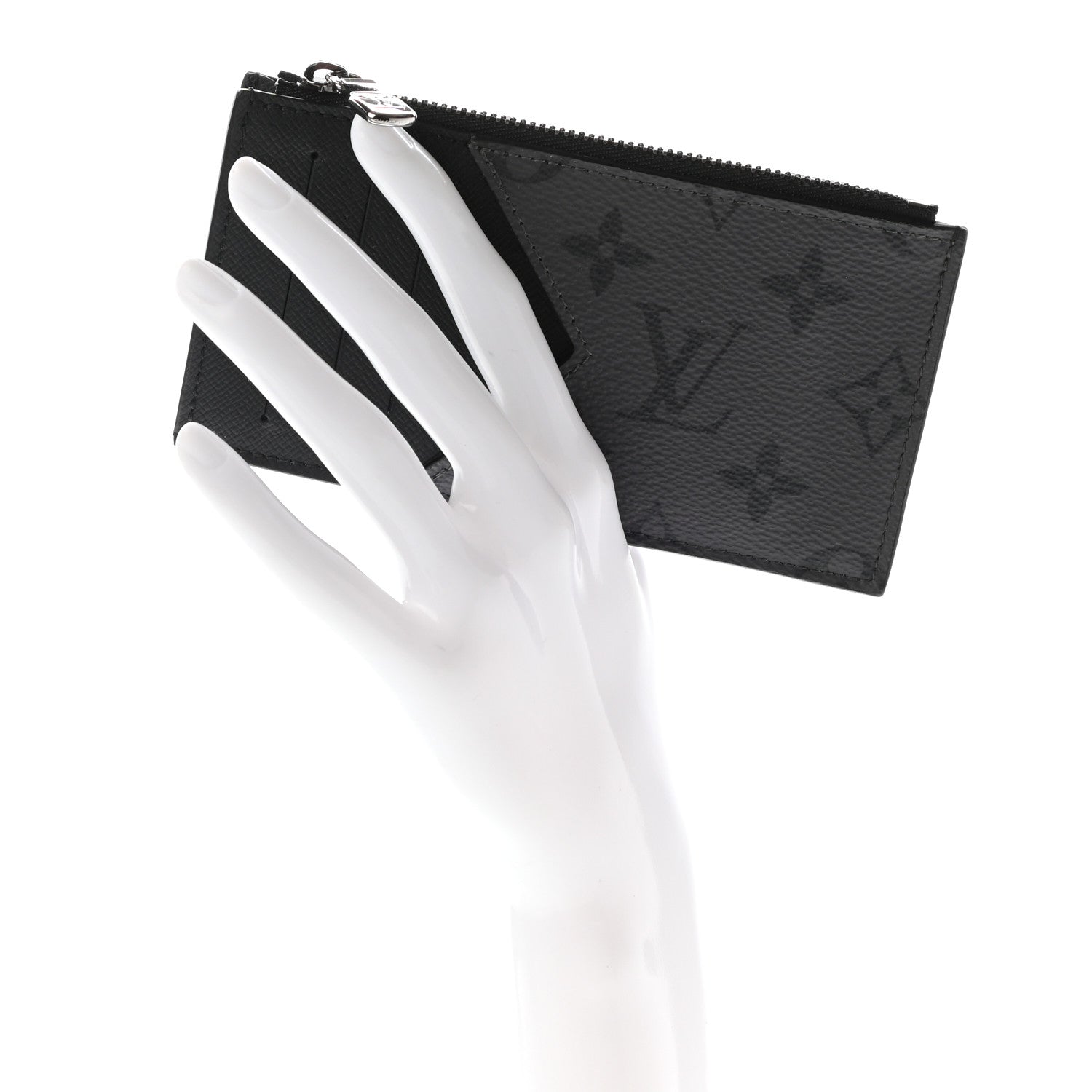Louis Vuitton Reverse Monogram Eclipse Taiga Coin Card Holder 2 of 7