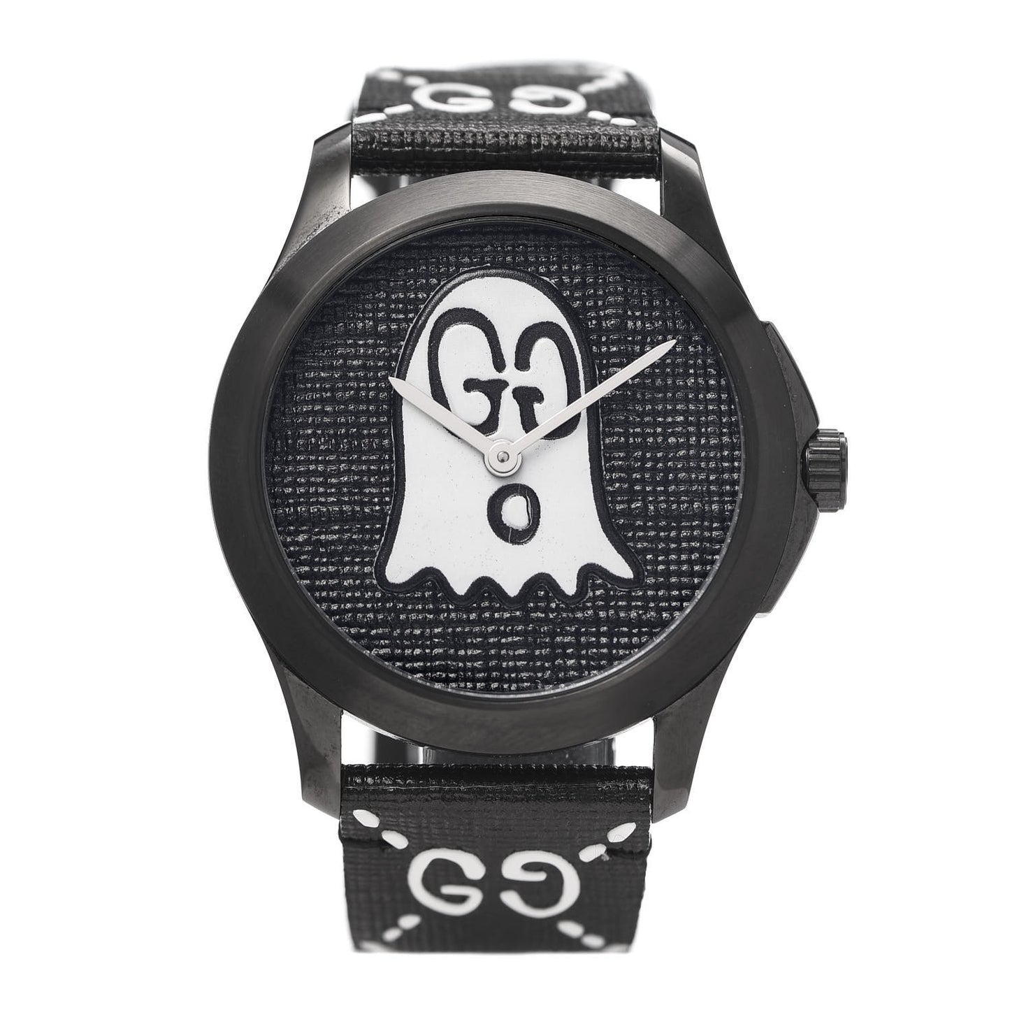 PVD Stainless Steel Canvas 38mm G-Timeless Ghost Quartz Watch Black