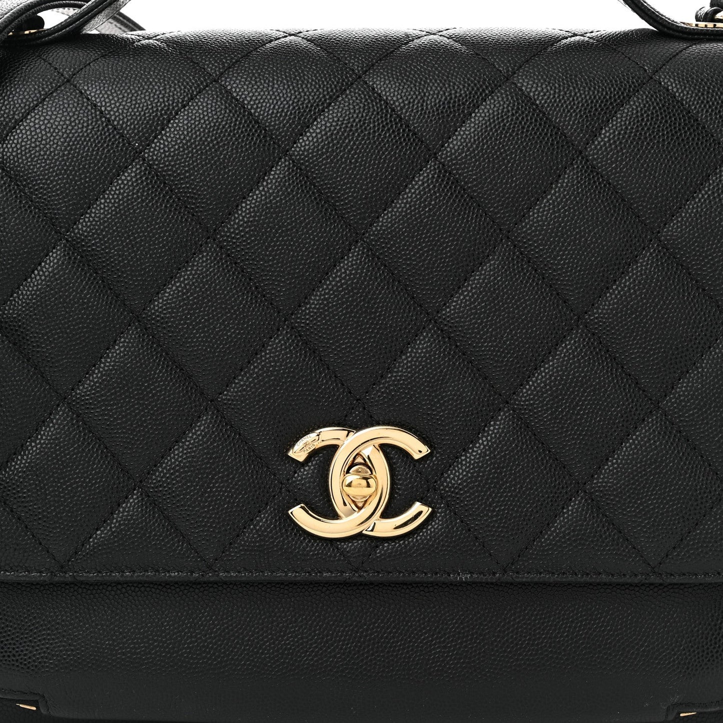 Caviar Quilted Large Business Affinity Flap Black