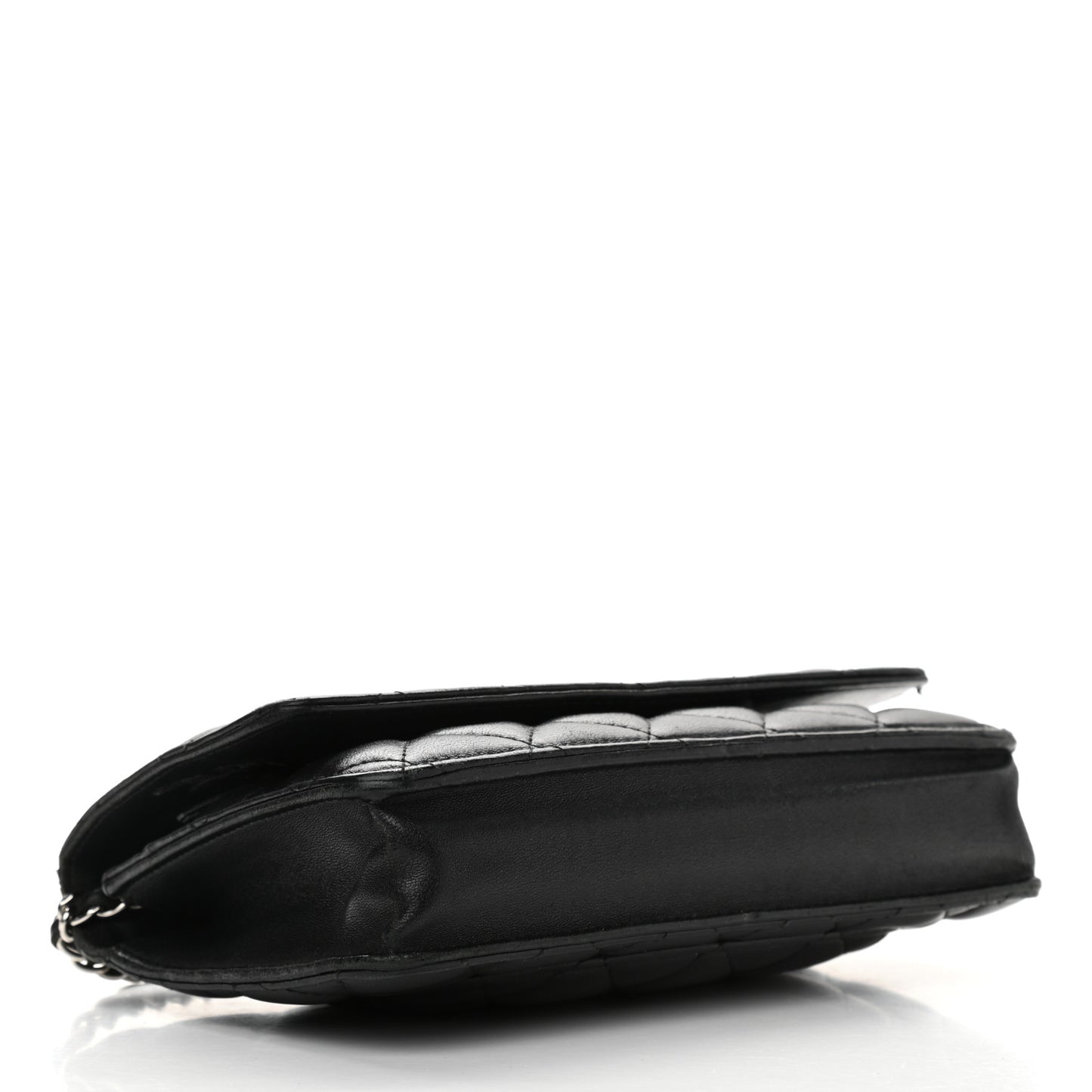 Lambskin Quilted Wallet On Chain WOC Black