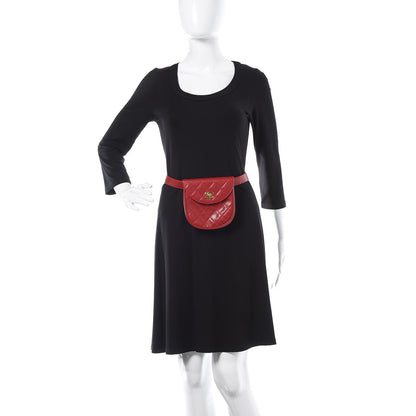 Chanel Caviar Quilted Flap Waist Belt Bag 75 30 Red 2 of 12