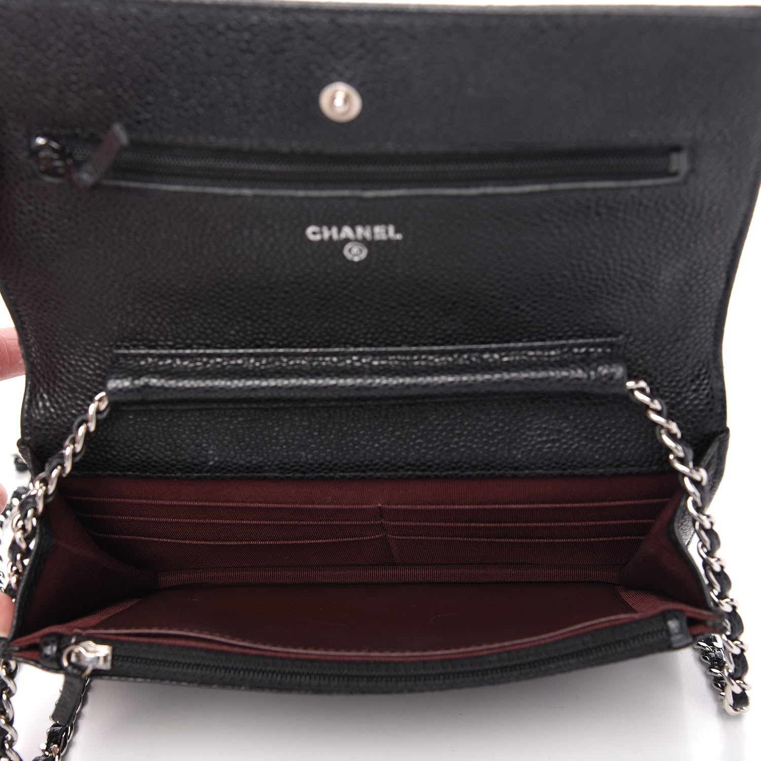 Chanel Caviar Quilted Wallet On Chain WOC Black 5 of 12