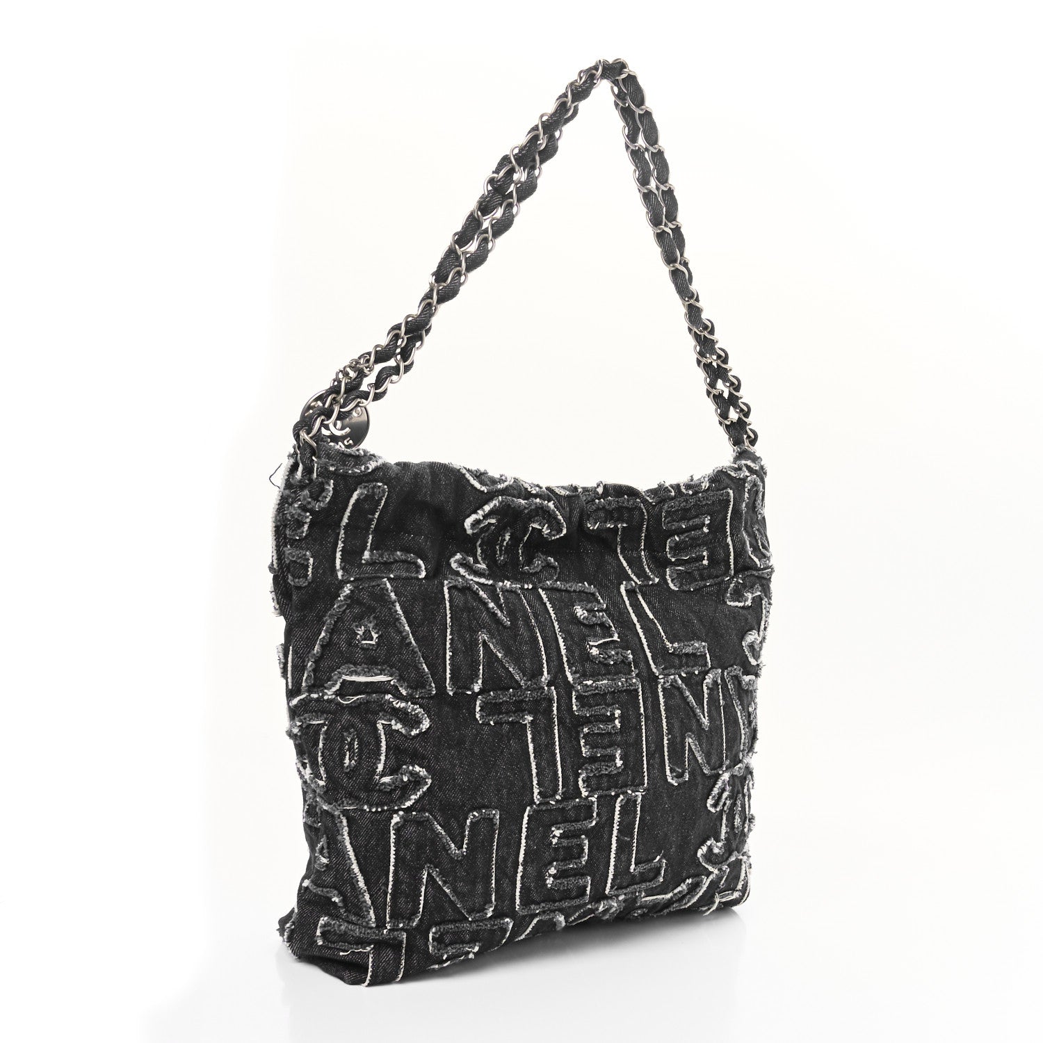 Chanel Denim Patchwork Quilted Chanel 22 Black 4 of 11