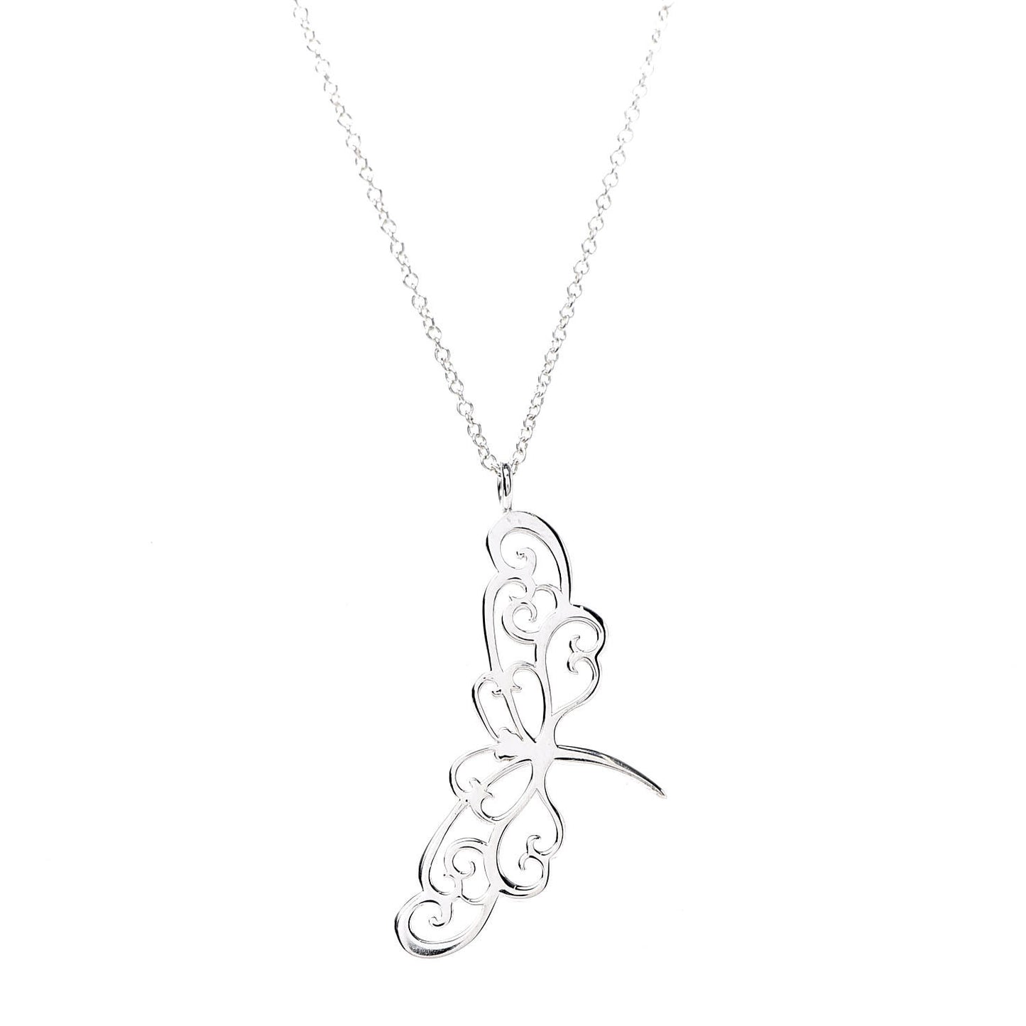 Sterling Silver Enchant Dragonfly Pendant Necklace