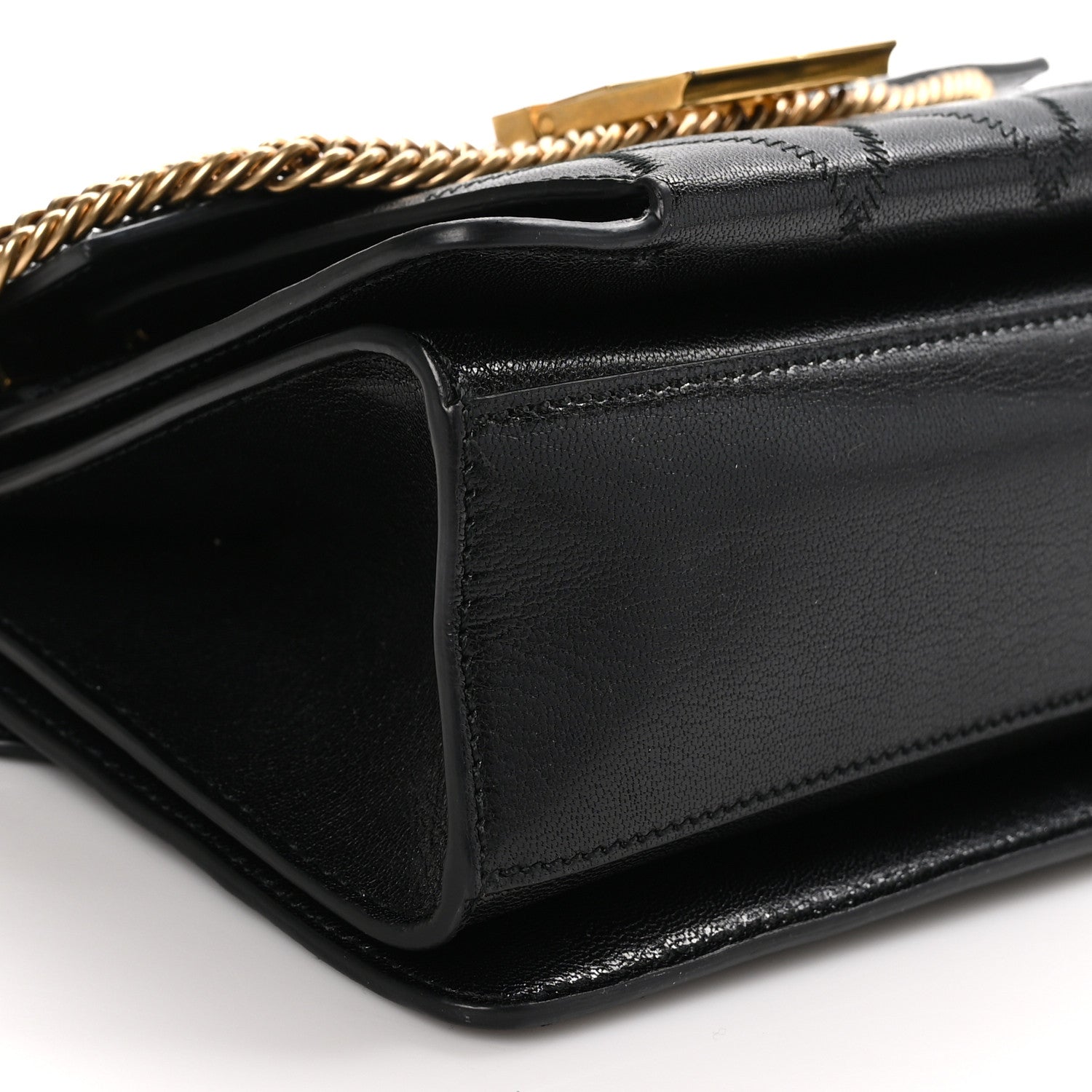 Givenchy Goatskin Quilted Small GV3 Shoulder Bag Black 10 of 11