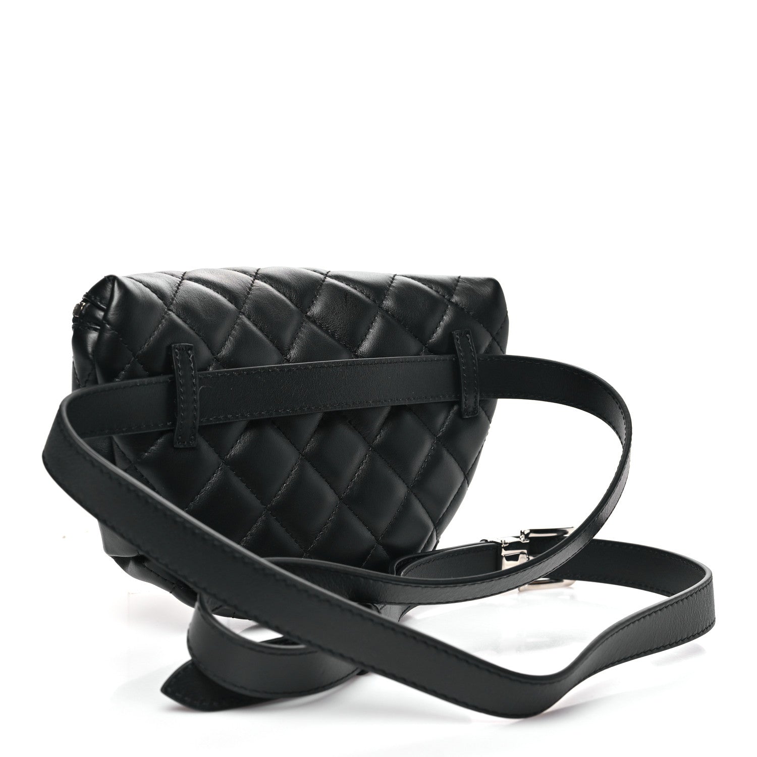 Chanel Calfskin Quilted Waist Belt Bag Black 3 of 10