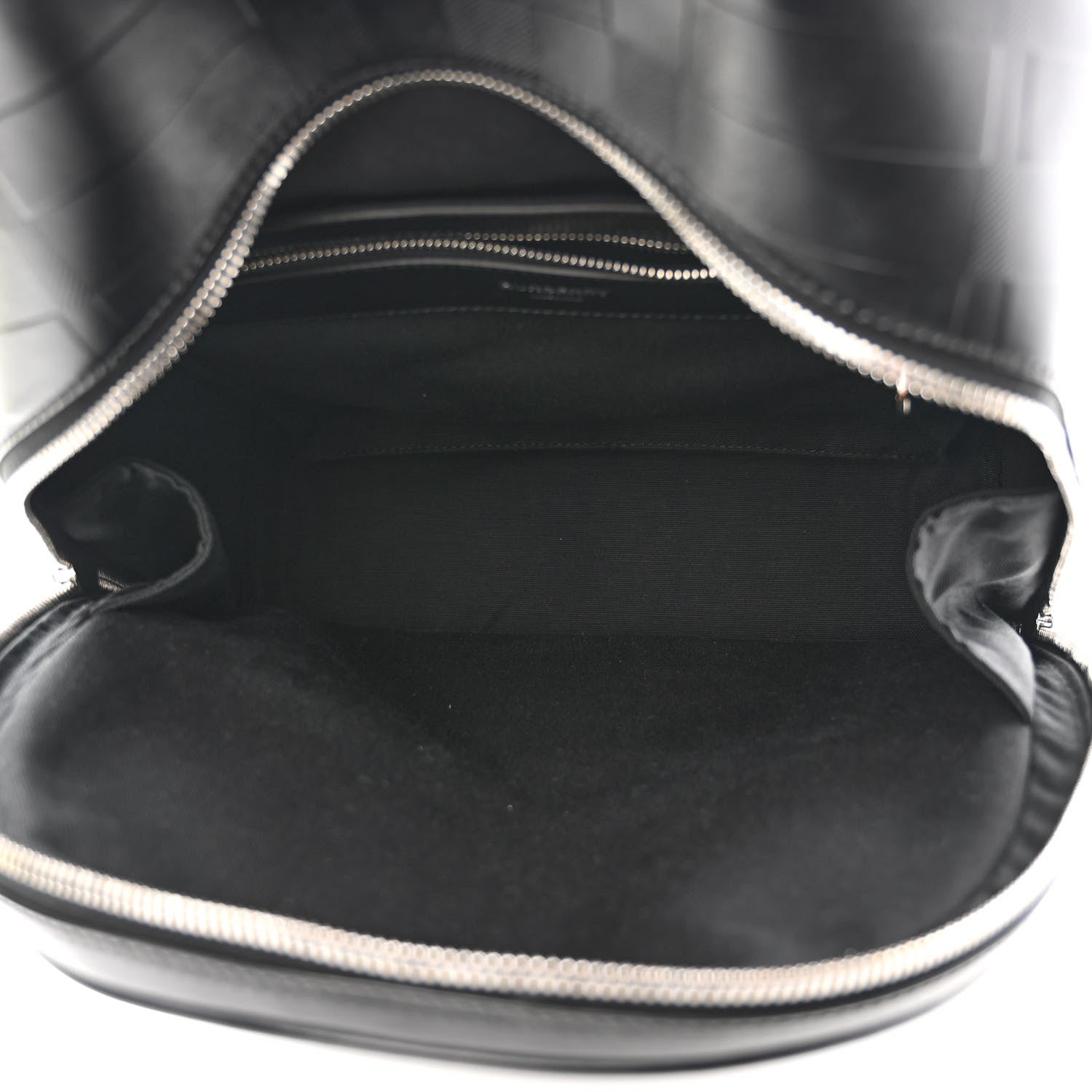 Burberry Embossed London Check Logo Rocco Backpack Charcoal 5 of 10