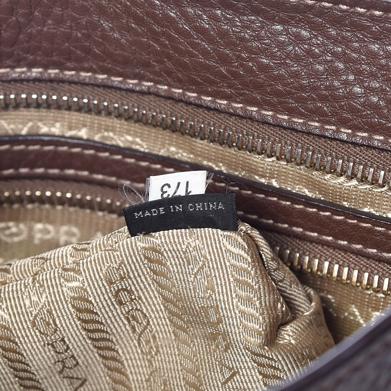 Prada Jacquard Logo Small Flat Messenger Bag Brown 7 of 9