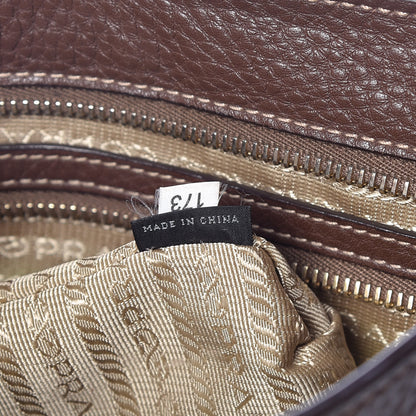 Prada Jacquard Logo Small Flat Messenger Bag Brown 7 of 9