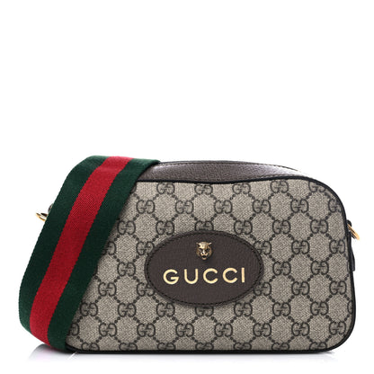 Gucci GG Supreme Monogram Web Neo Vintage Shoulder Bag Beige New Acero Crop 1 of 10