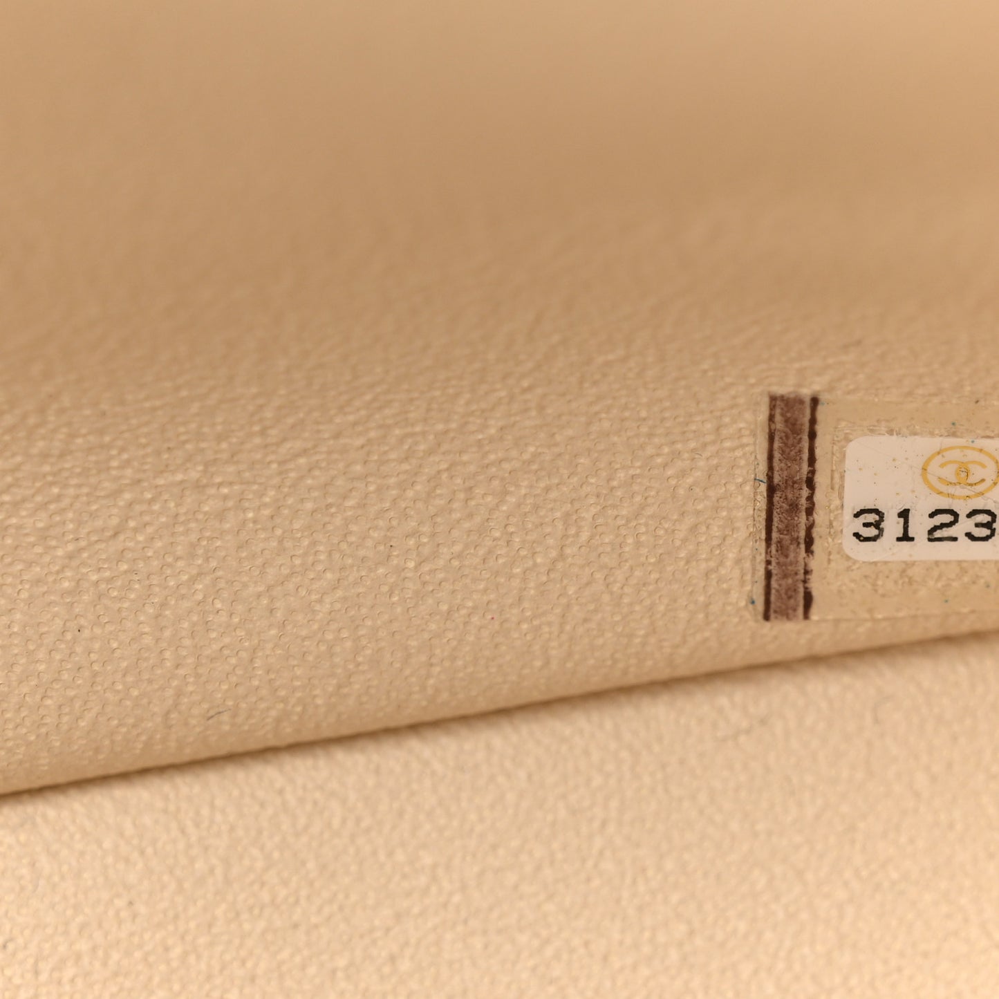 Caviar Quilted Mini Top Handle Rectangular Flap Beige