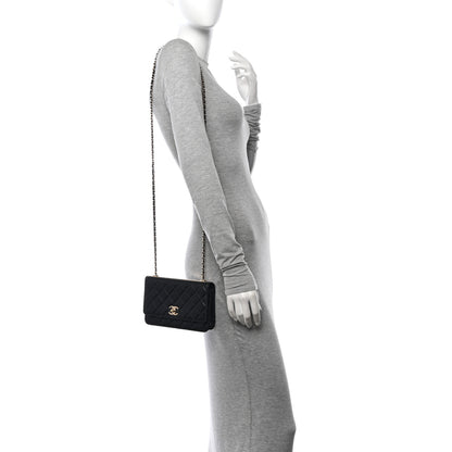 Chanel Lambskin Quilted Trendy CC Wallet On Chain WOC Black 2 of 16
