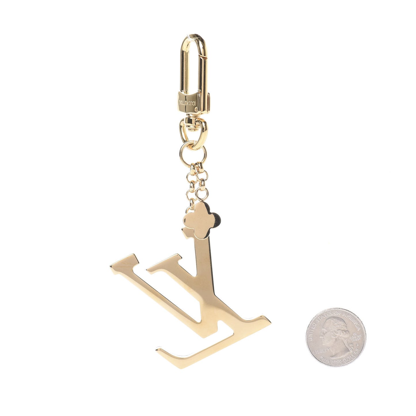 Metal Taurillon LV Capucines Bag Charm Key Holder Black