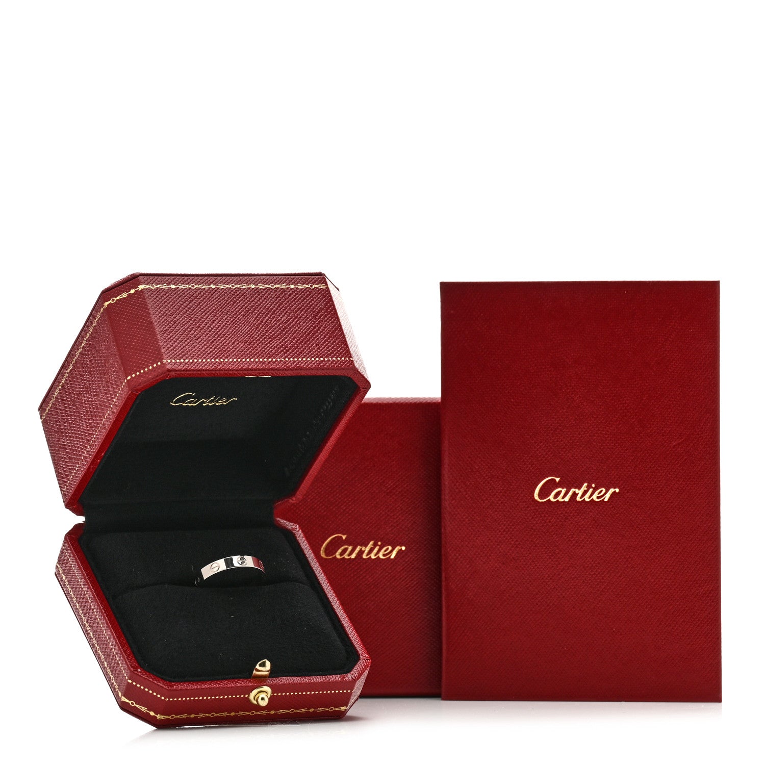 Cartier 18K White Gold 3.5mm LOVE Wedding Band Ring 56 7.75 4 of 4