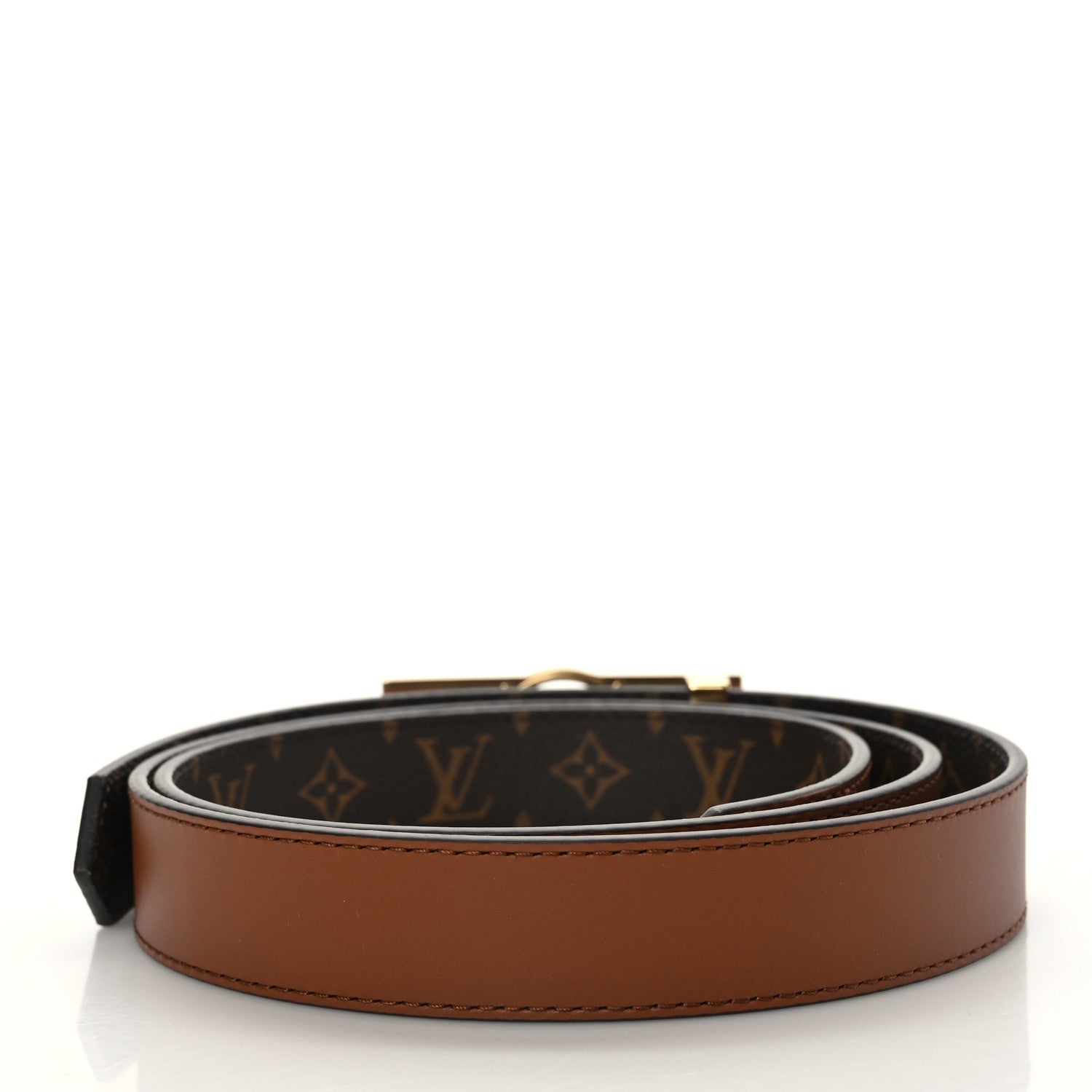 Louis Vuitton Monogram 25mm Dauphine Reversible Belt 75 30 Tan 2 of 4