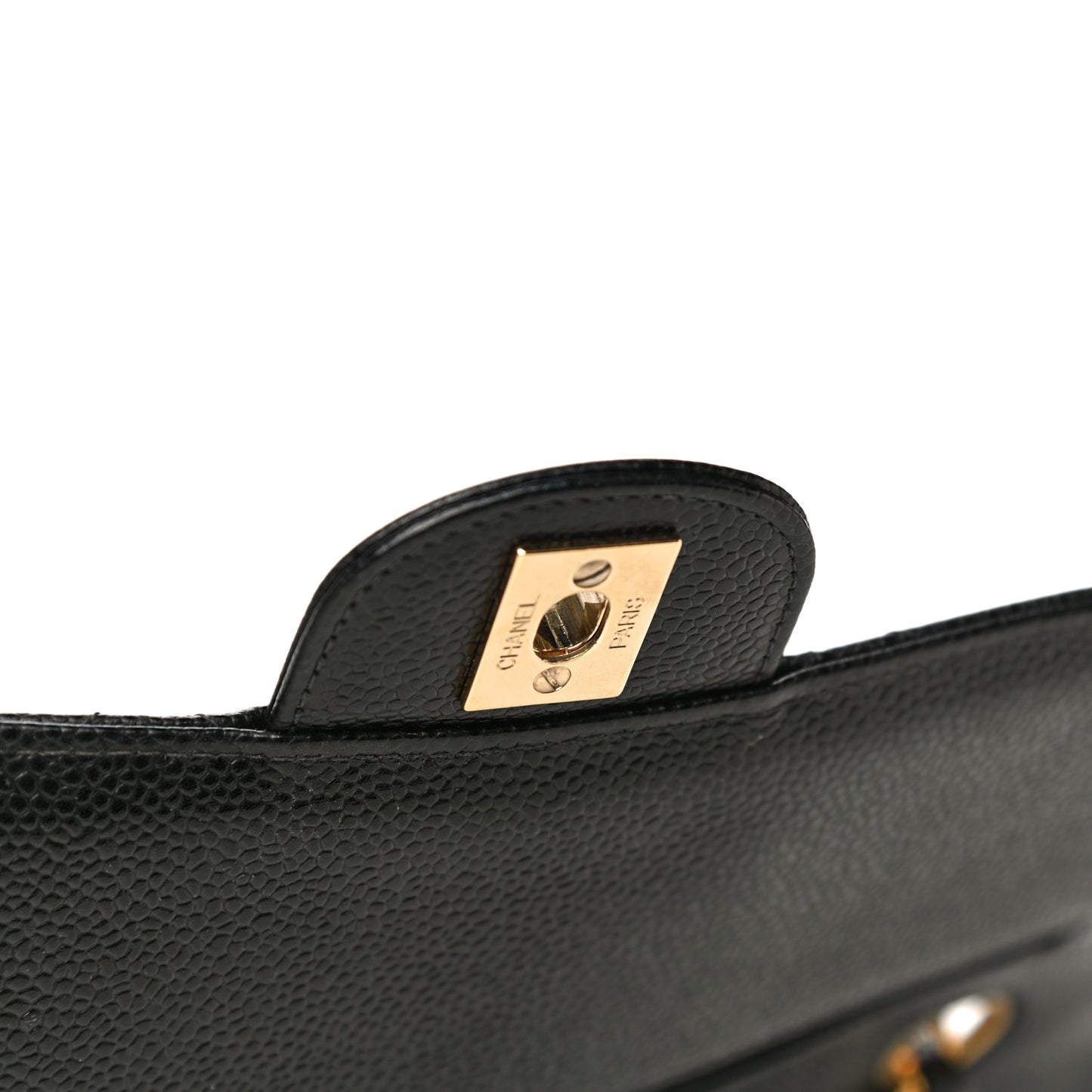 Caviar Quilted Small Double Flap Black