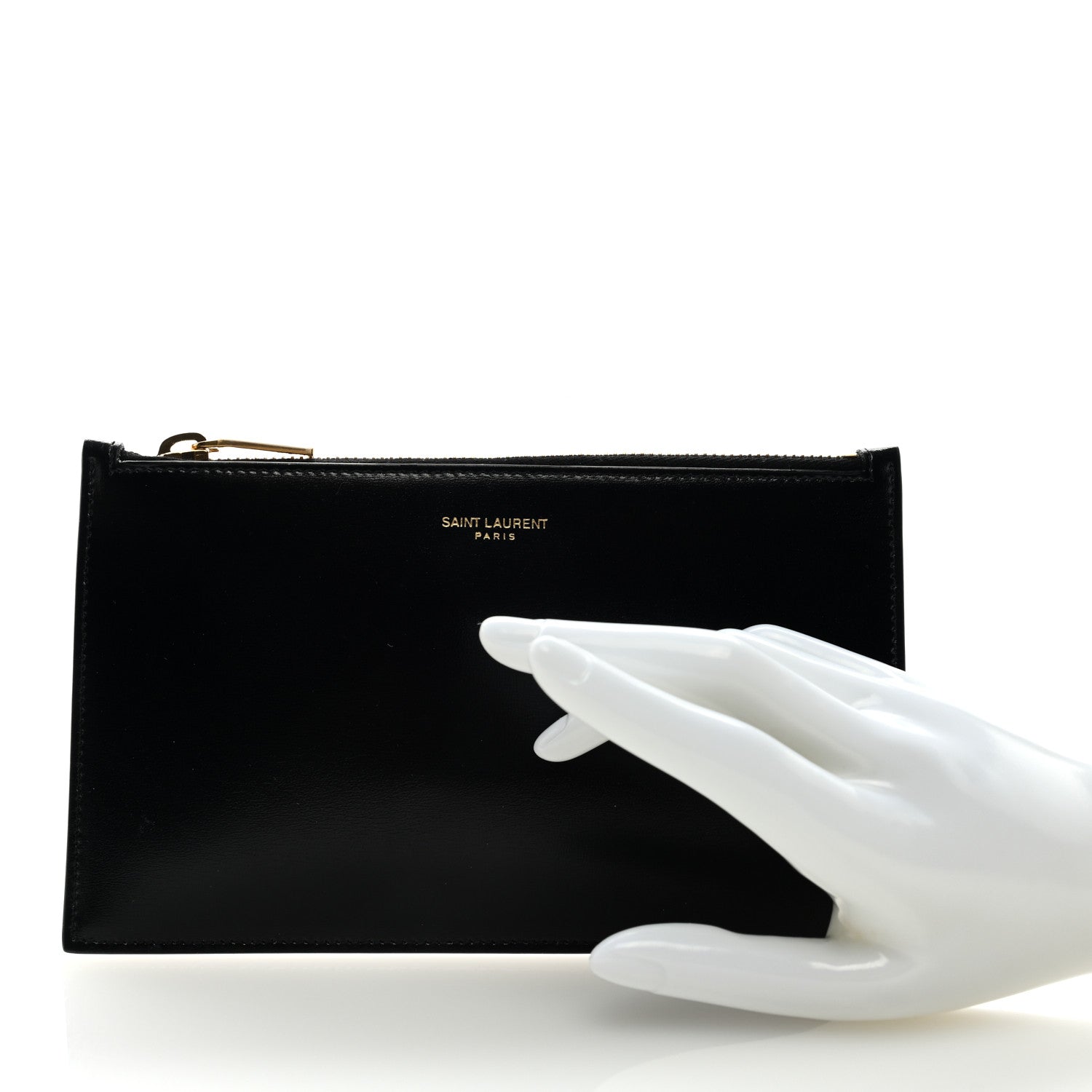 Saint Laurent Smooth Calfskin Zip Pouch Black 2 of 6