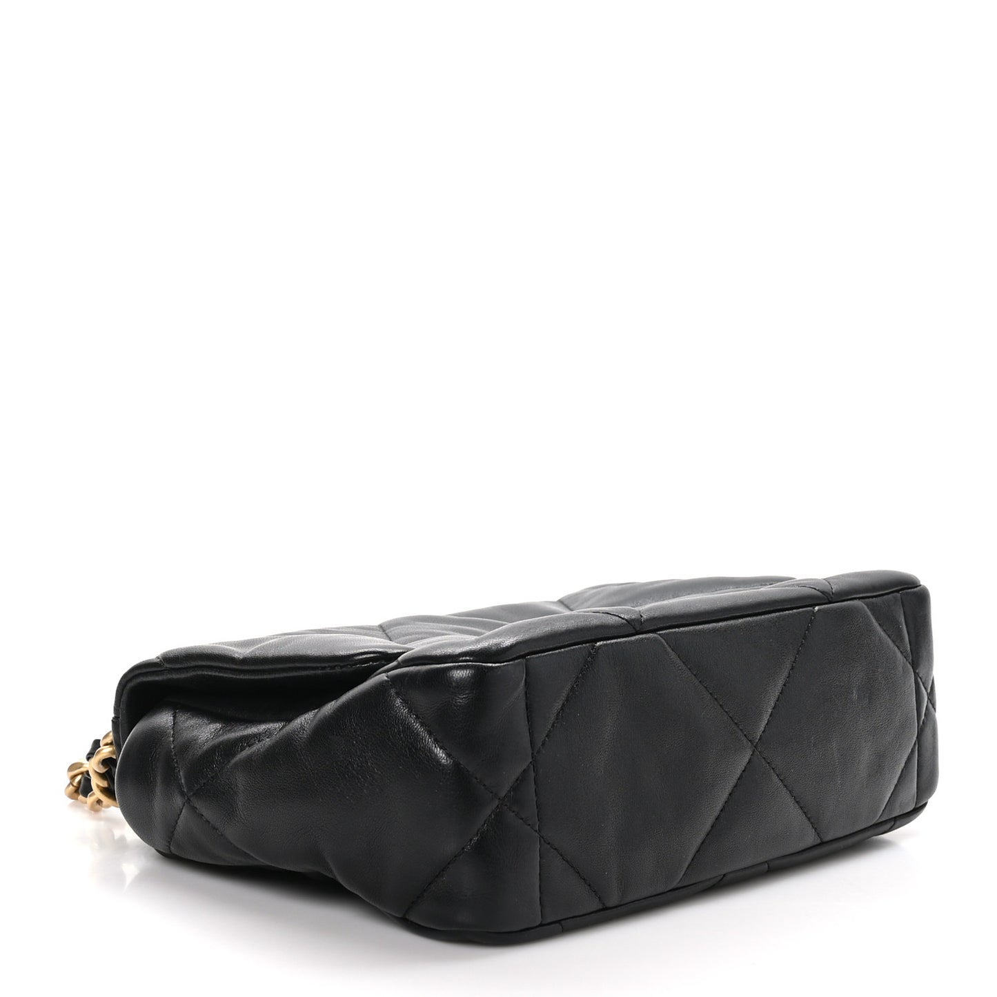 Goatskin Quilted Medium Chanel 19 Flap Black