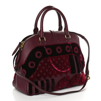 Burberry Calfskin Velvet Large Milverton Satchel Elderberry 2 of 11