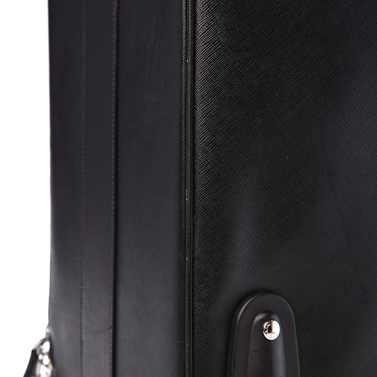 Saffiano Travel Trolley Luggage Black