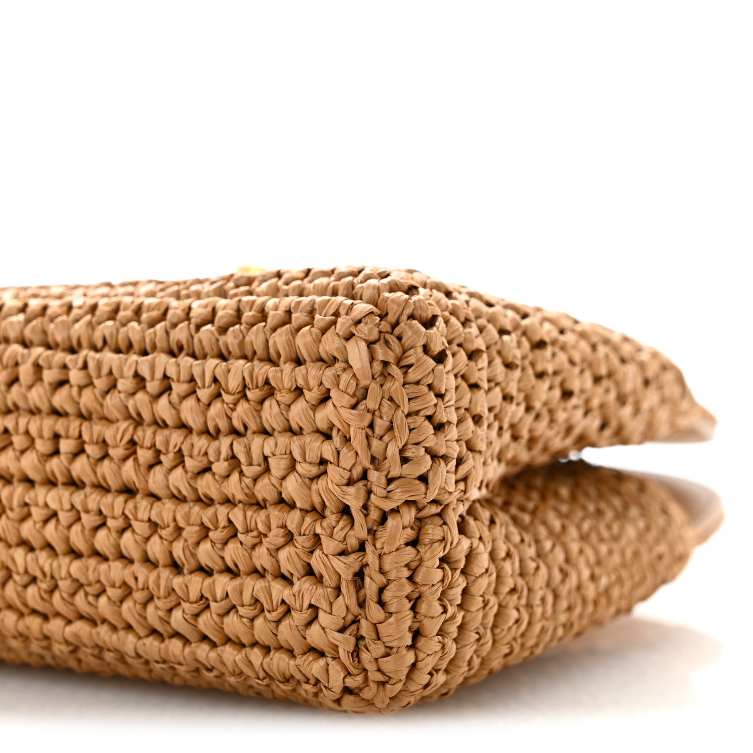 Chanel Braided Raffia Nano Kelly Flap Bag Dark Beige 10 of 11
