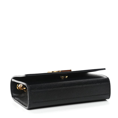 Saint Laurent Grain De Poudre Small Monogram Kate Satchel Black 4 of 10