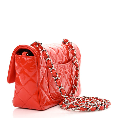 Chanel Patent Calfskin Quilted Mini Rectangular Flap Red 3 of 14
