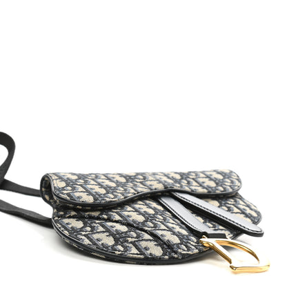 Christian Dior Oblique Saddle Belt Bag Blue 4 of 14