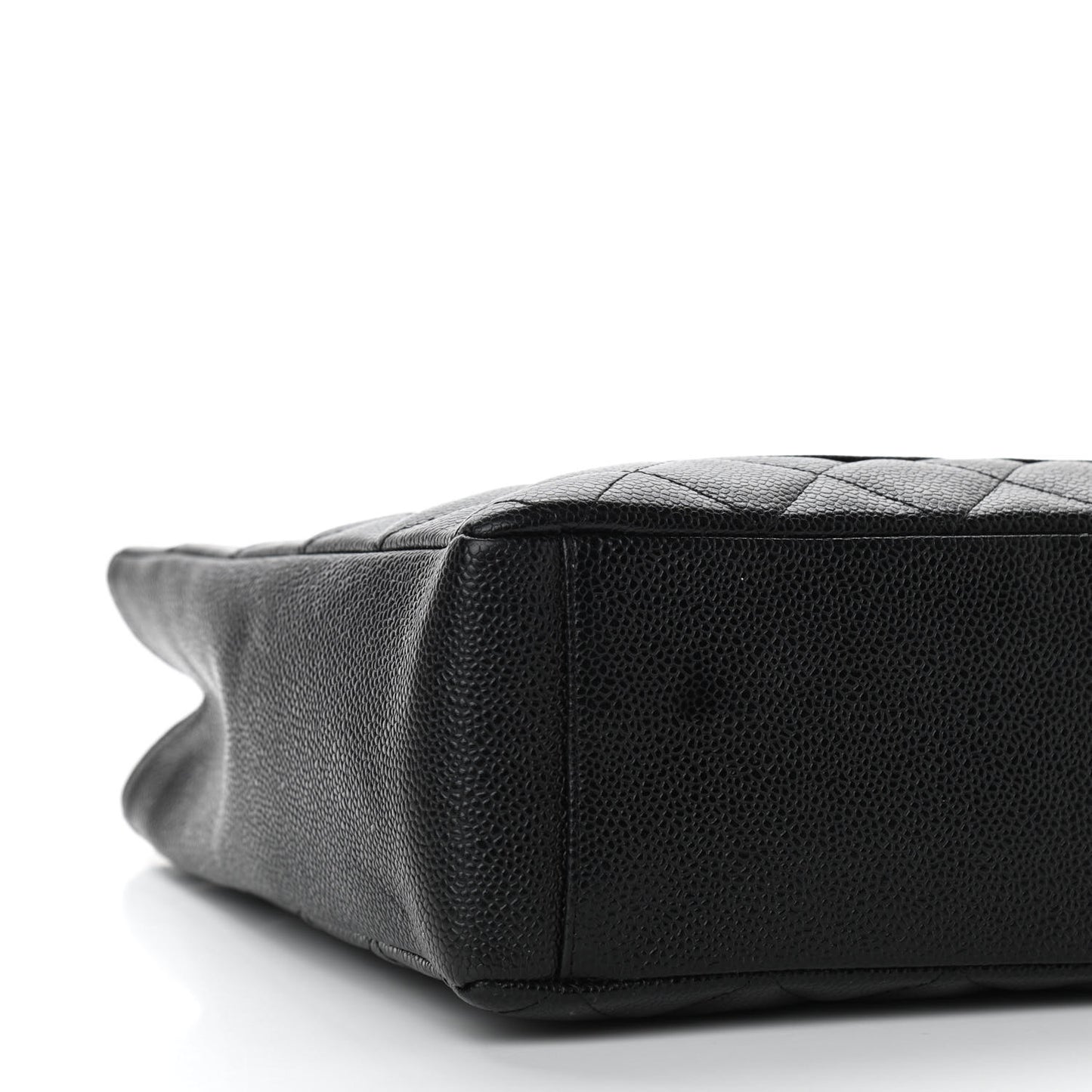 Caviar Quilted Petit Shopping Tote PST Black