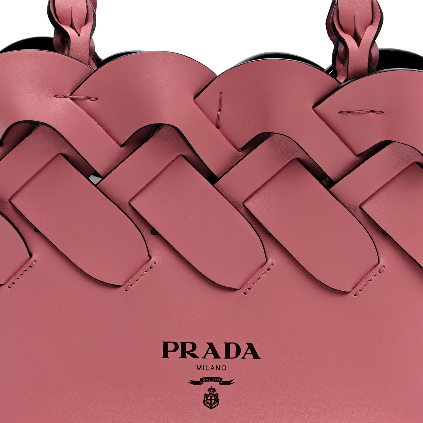 Vitello Intreccio Tote Bag Petalo Black