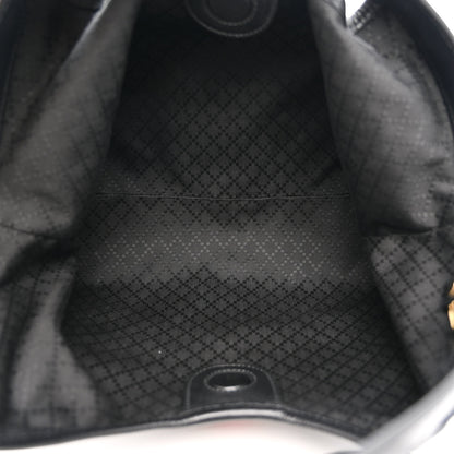 Gucci Denim GG Monogram Web Small Giglio Tote Black 5 of 9