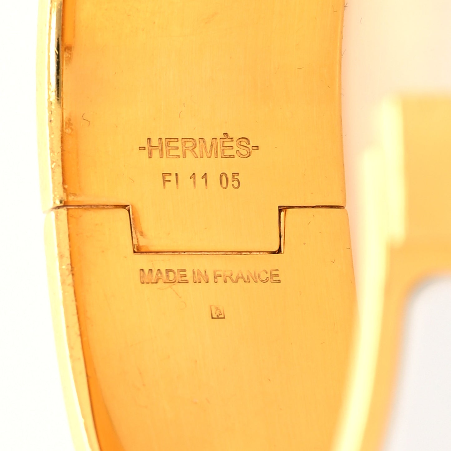 Enamel Wide Clic Clac H Bracelet PM White