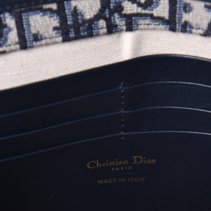 Christian Dior Oblique Saddle Chain Pouch Blue 6 of 10
