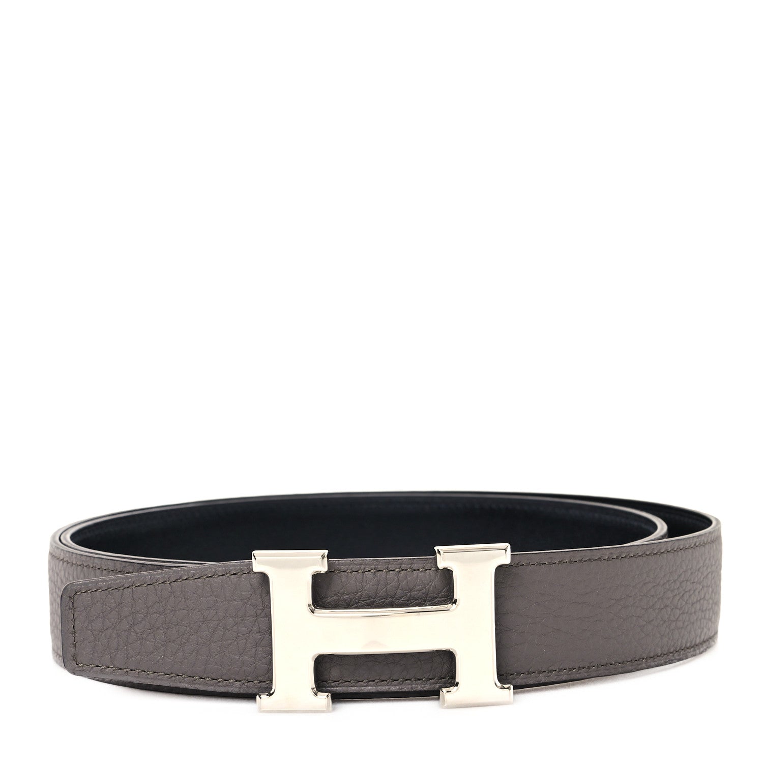Hermes Box 135 Togo 32mm H Belt 95 38 Black Etain 1 of 5