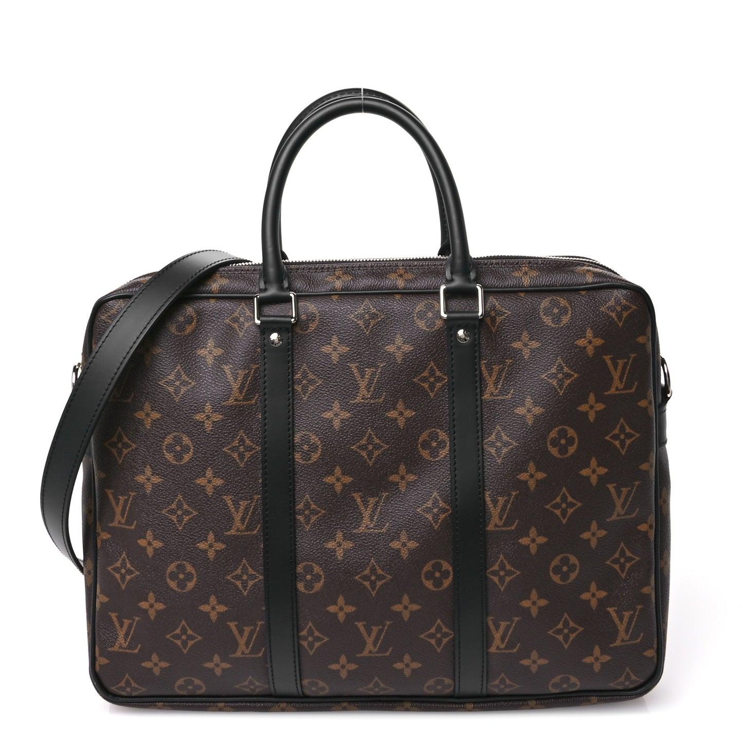 Monogram Macassar Porte Documents Voyage Soft Briefcase
