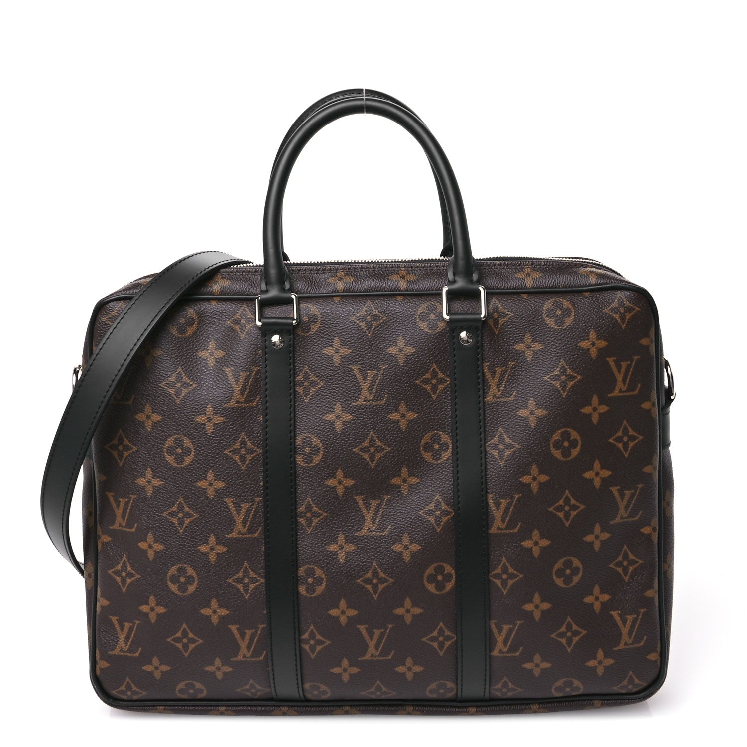 Louis Vuitton Monogram Macassar Porte Documents Voyage Soft Briefcase 1 of 10