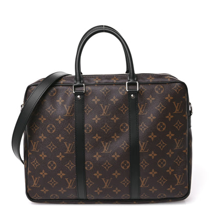 Louis Vuitton Monogram Macassar Porte Documents Voyage Soft Briefcase 1 of 10