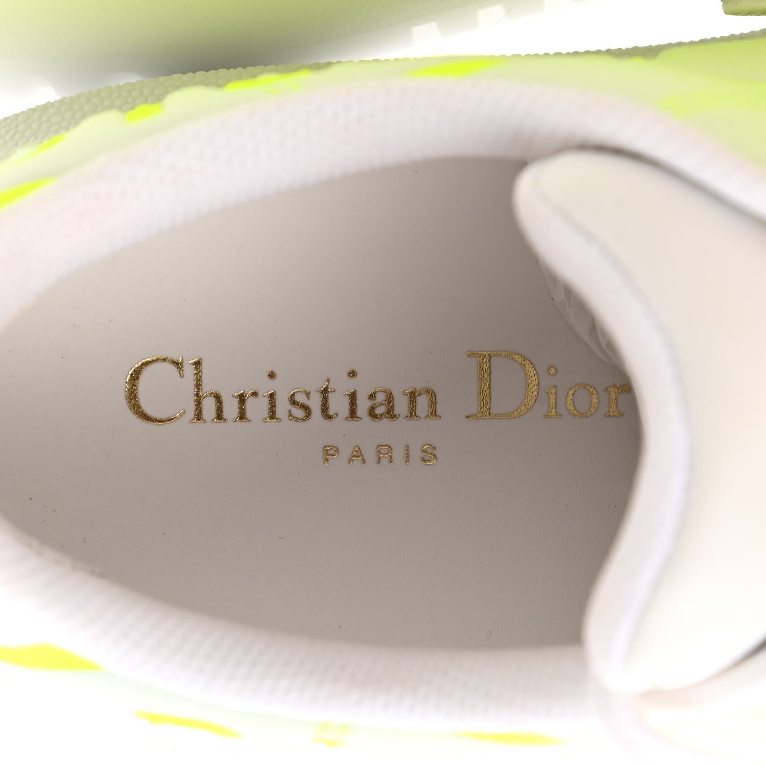 Christian Dior Reflective Fabric Shaded Dior-ID Platform Sneakers 39 Yellow Fluo 7 of 8