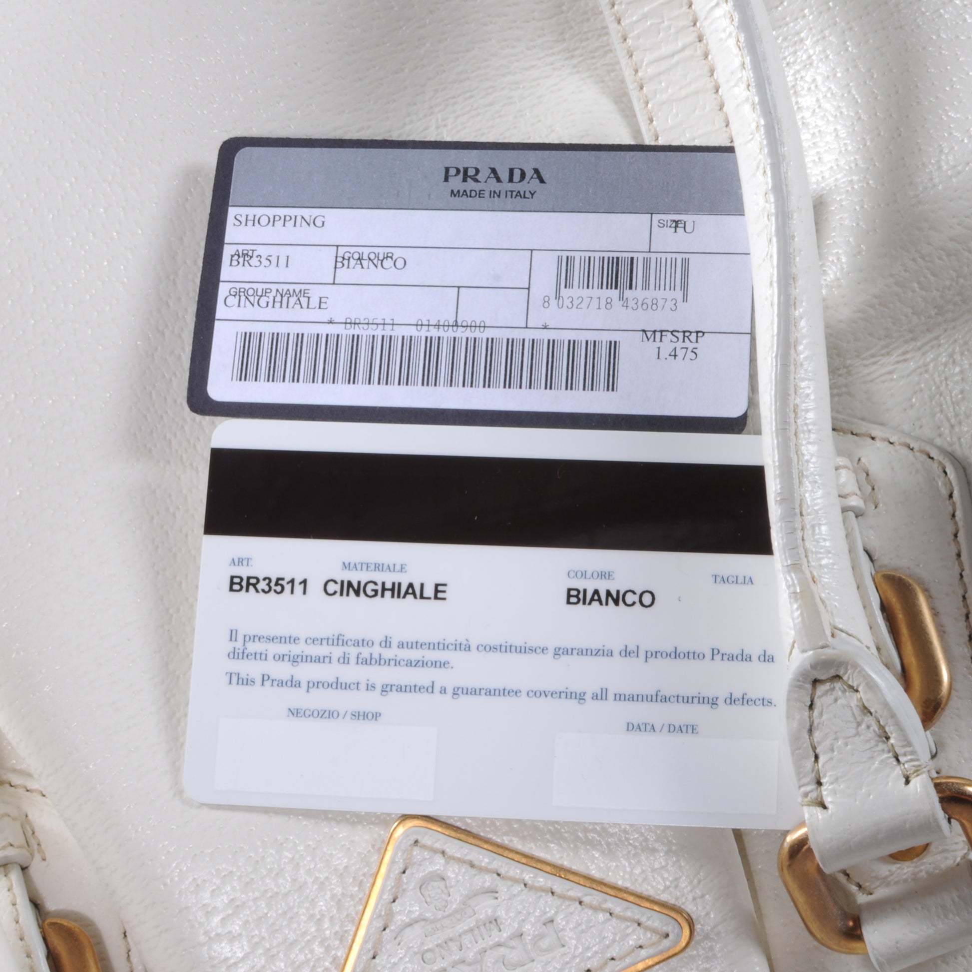 Prada Cinghiale Frame Bag White 7 of 7