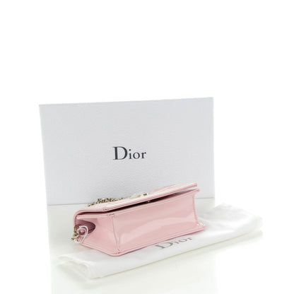 Christian Dior Patent Micro-Cannage Baby Diorama Flap Bag Pale Pink 4 of 6
