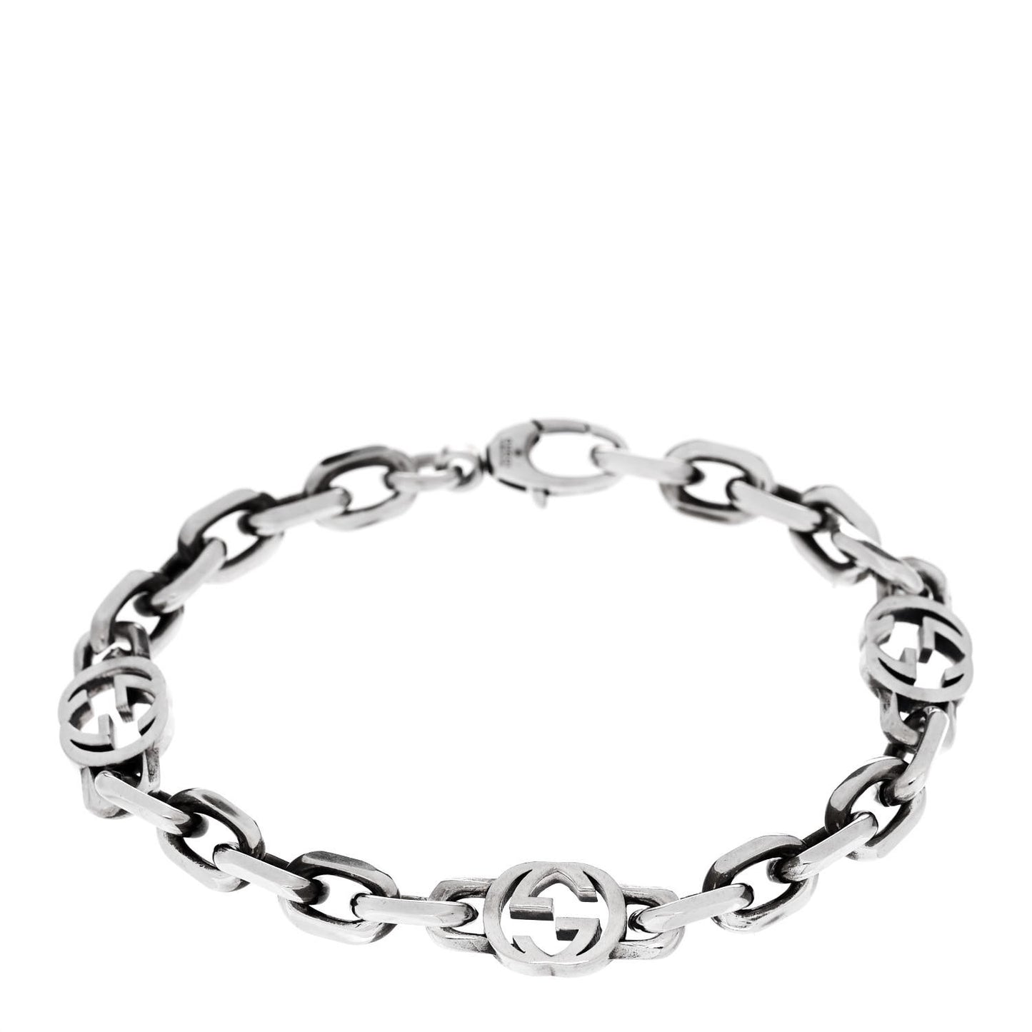Sterling Silver Narrow Interlocking G Link Bracelet