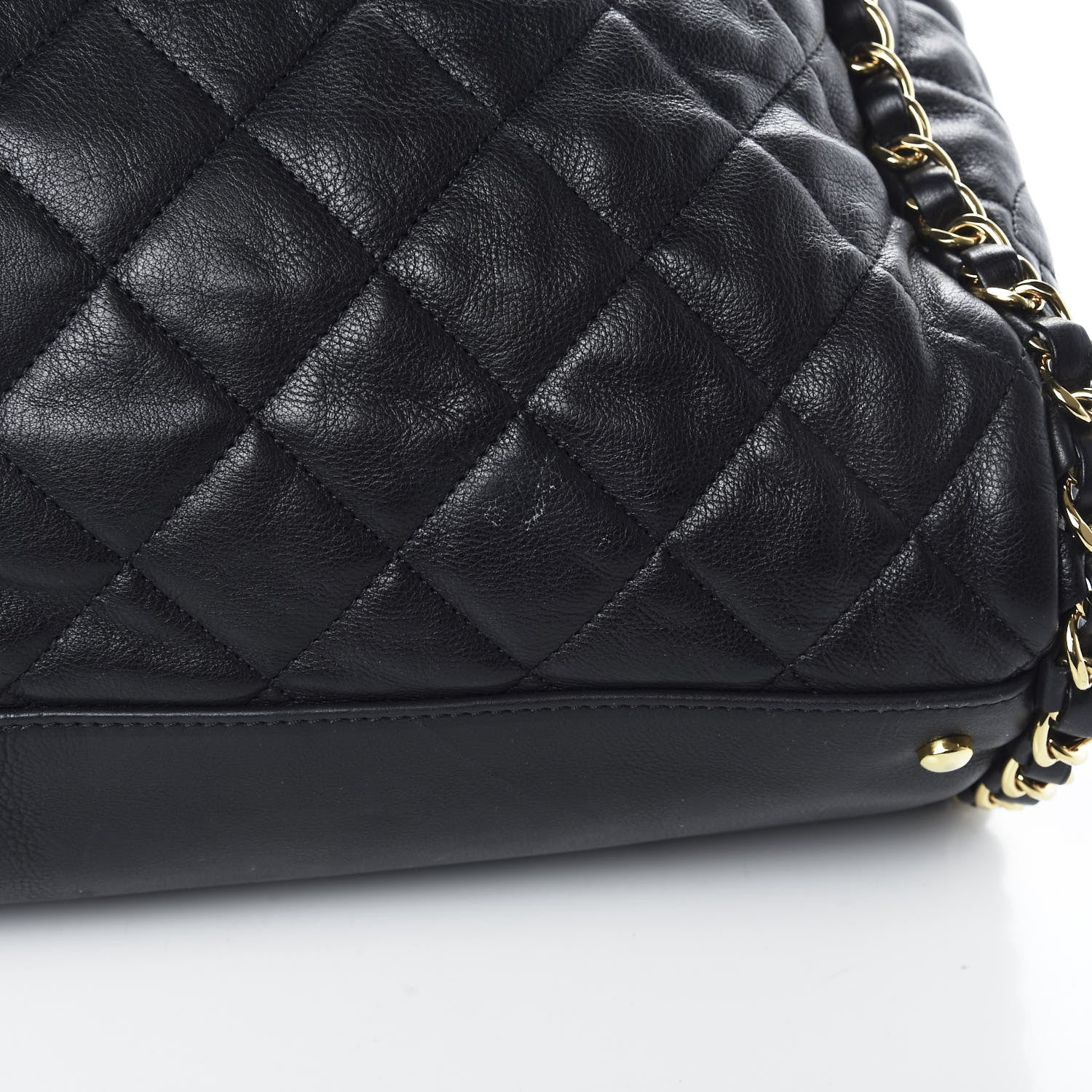 Chanel Calfskin Quilted Large Chain Me Hobo Black 10 of 10