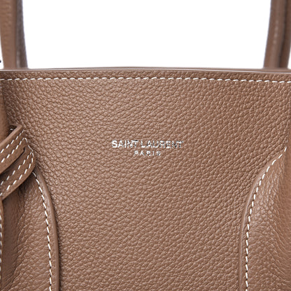 Saint Laurent Grained Calfskin Topstitch Small Classic Sac De Jour Taupe 8 of 10