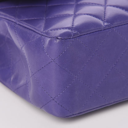 Chanel Lambskin Quilted Medium Double Flap Dark Purple 11 of 11