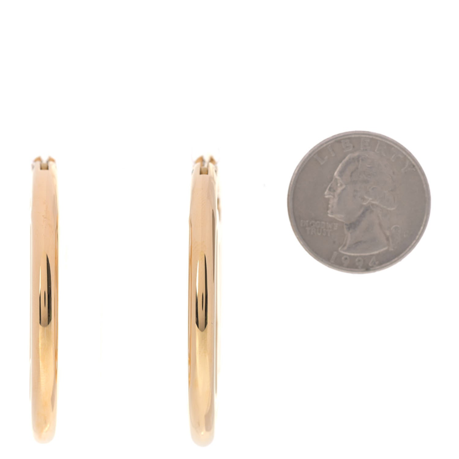 Louis Vuitton Metal Louise Hoop Earrings Gold 2 of 4