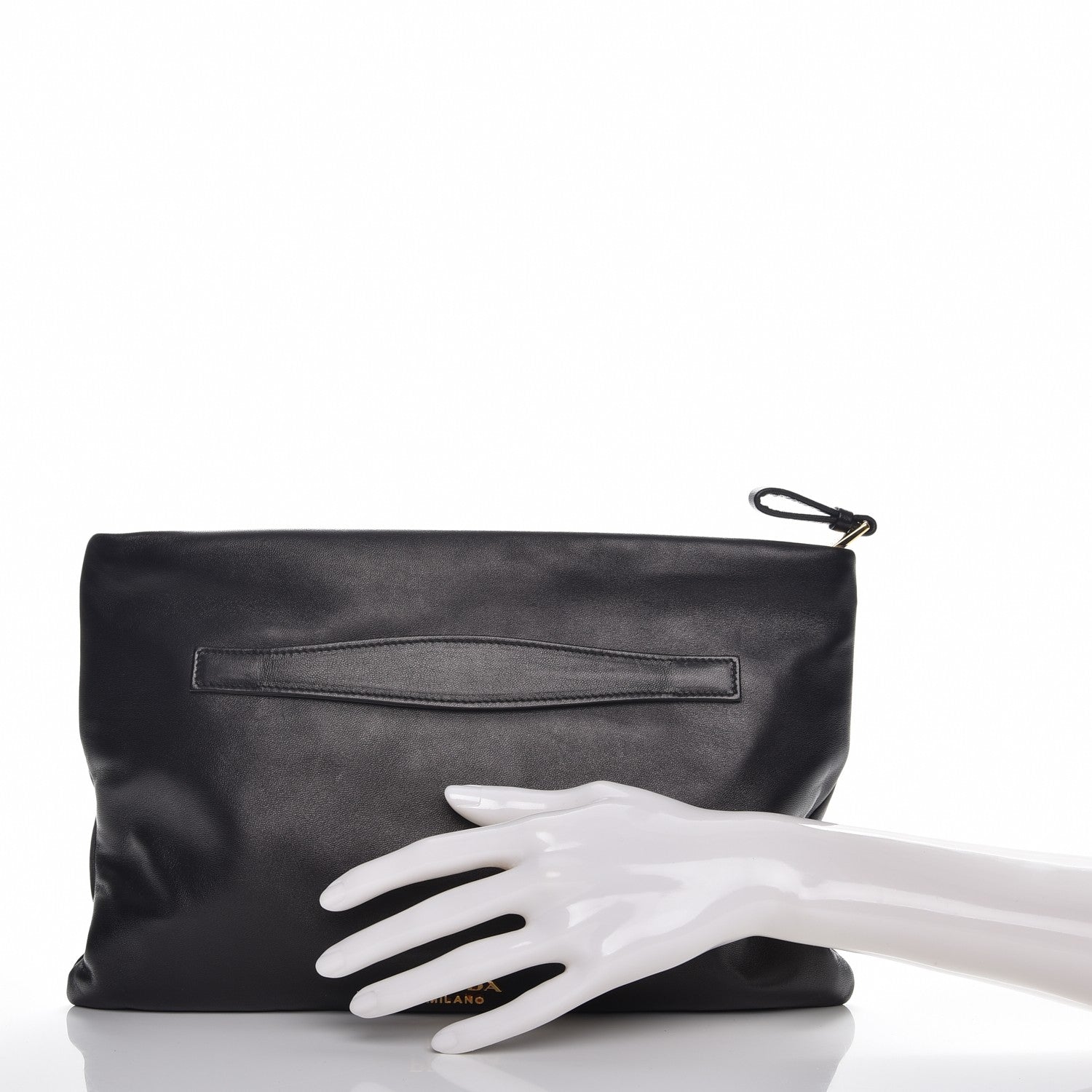 Prada Soft Calf Clutch Nero Black 4 of 10