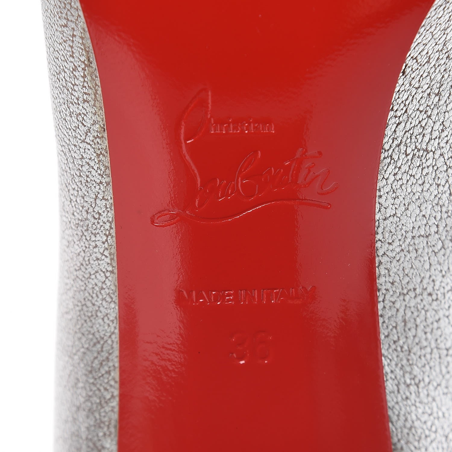 Christian Louboutin Kid Lame Washed Adox 85 Ankle Boots 36 Roche Grezzo Saponat 6 of 10
