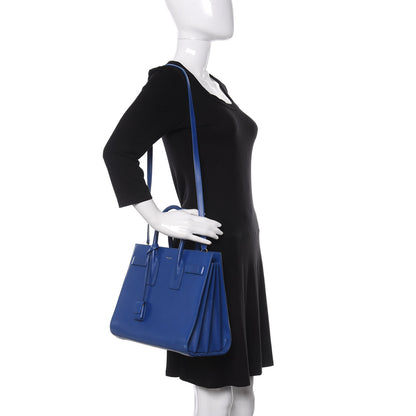 Saint Laurent Calfskin Small Sac De Jour Outremer 2 of 14